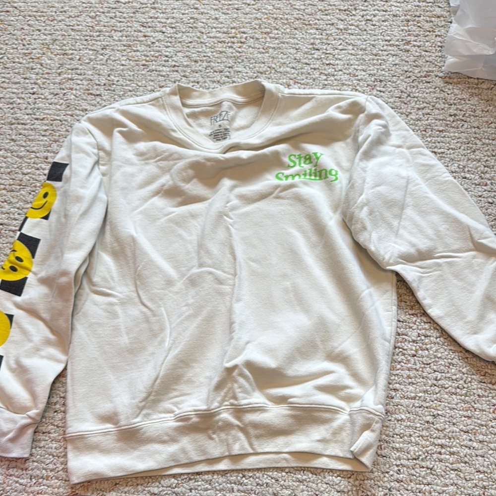 Stay Smiling White Sweatshirt
